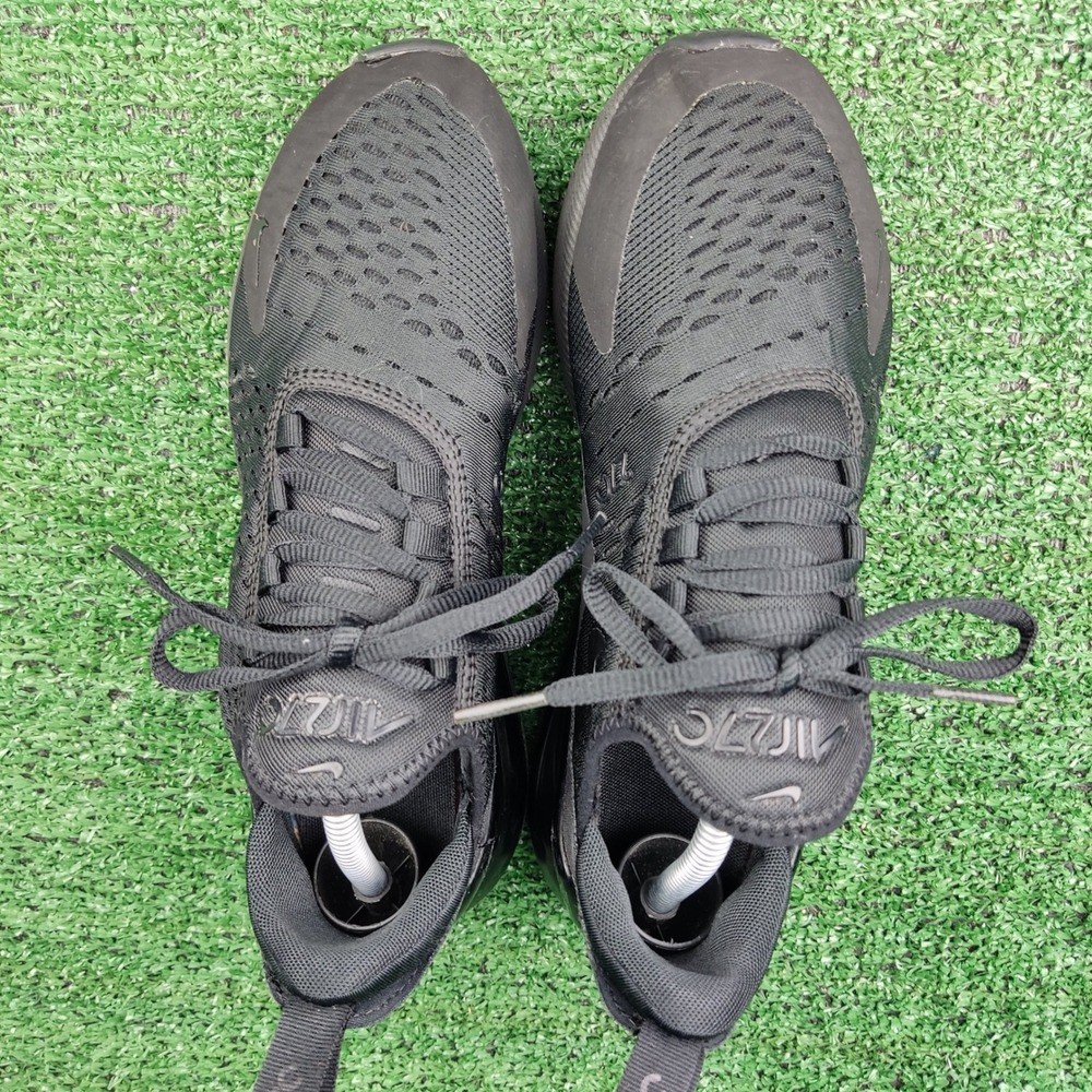 Nike Sneakers Womens 7.5 Black Air Max 270 AH6789-006 Triple Black Mesh Running - Picture 7 of 8
